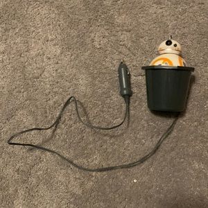 BB8 car cup holder USB charging port